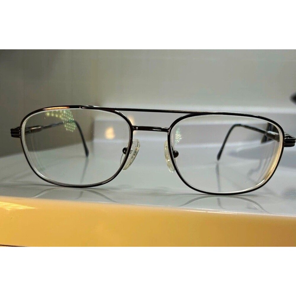 Sferoflex PAT 2152 Black Rectangular Metal Full Rim Eyeglass Frames 54-17-140